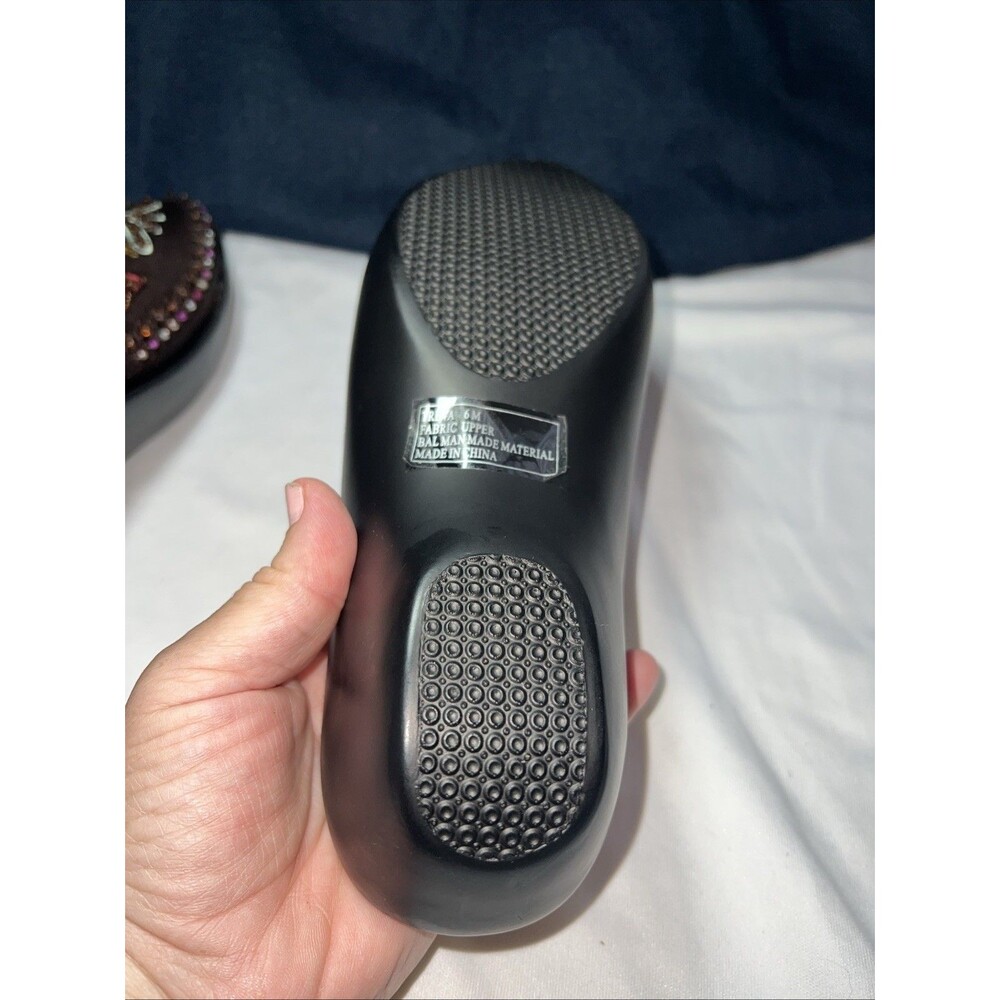 CL By Laundry Beautifully Beaded Wedge Y2k Brown Mule Size‎ 6m Treva - Picture 8 of 9